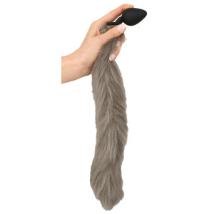 Fluffy Analplug mit langem Schweif