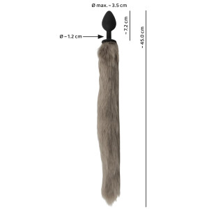 Fluffy Analplug mit langem Schweif