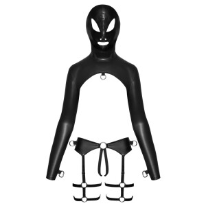 Bondage-Dessous-Set im Schwarzen -  Mattlook
