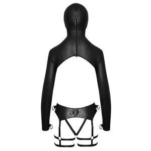 Bondage-Dessous-Set im Schwarzen -  Mattlook