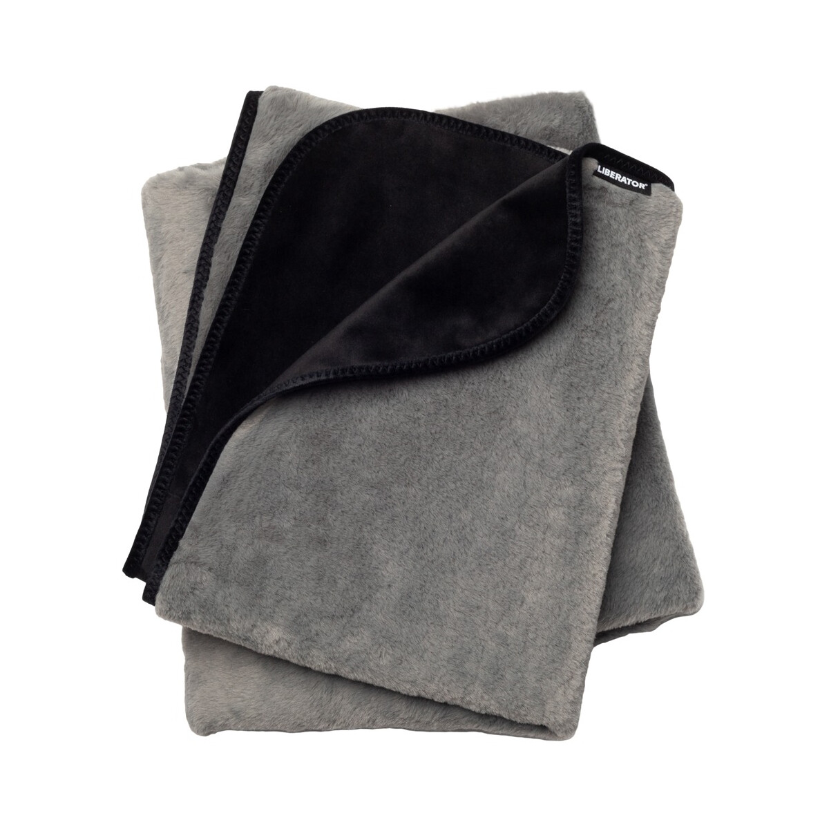 Faux-Fur Fascinator Grey/Black