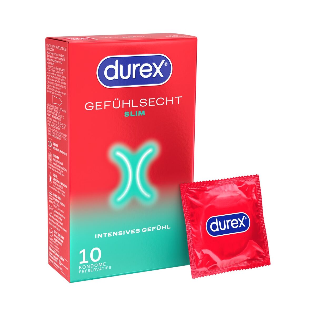 Durex Gefühlsecht Slim 10er