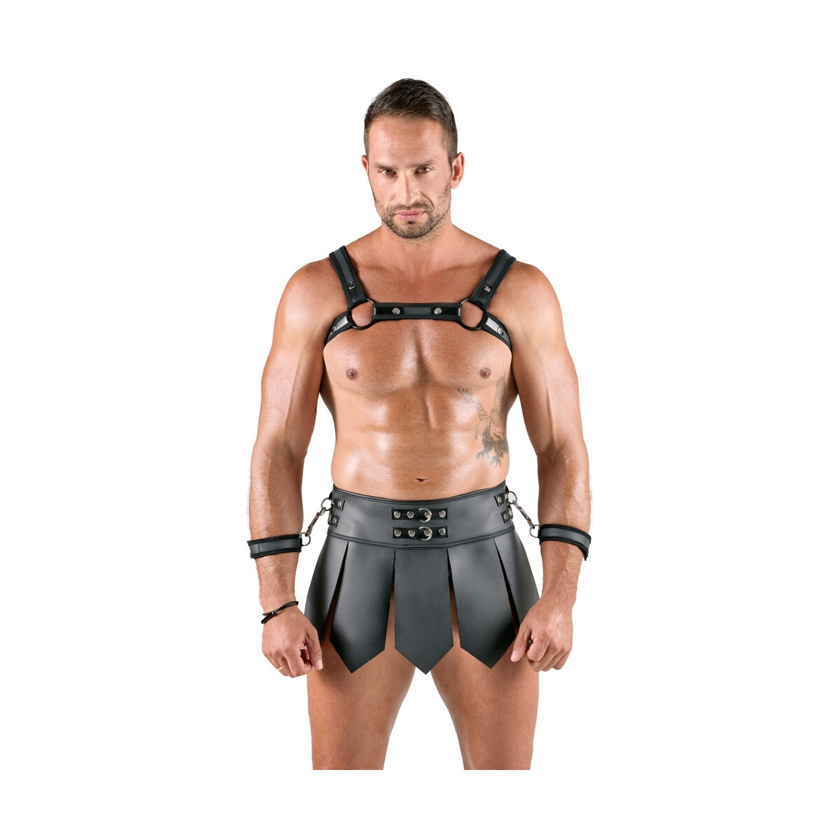 Svenjoyment Gladiator-Set - Rock, Brustharness & Handfes