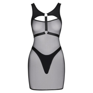 Netz-Minikleid und Riostring im Set von Cottelli PARTY - Schwarz
