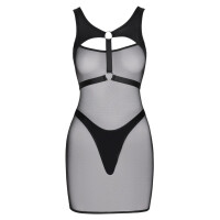 Netz-Minikleid und Riostring im Set von Cottelli PARTY - Schwarz