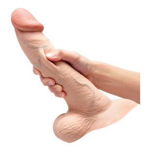 Biegsamer - B-Vibe Naturdildo-Slipskin 25,cm"