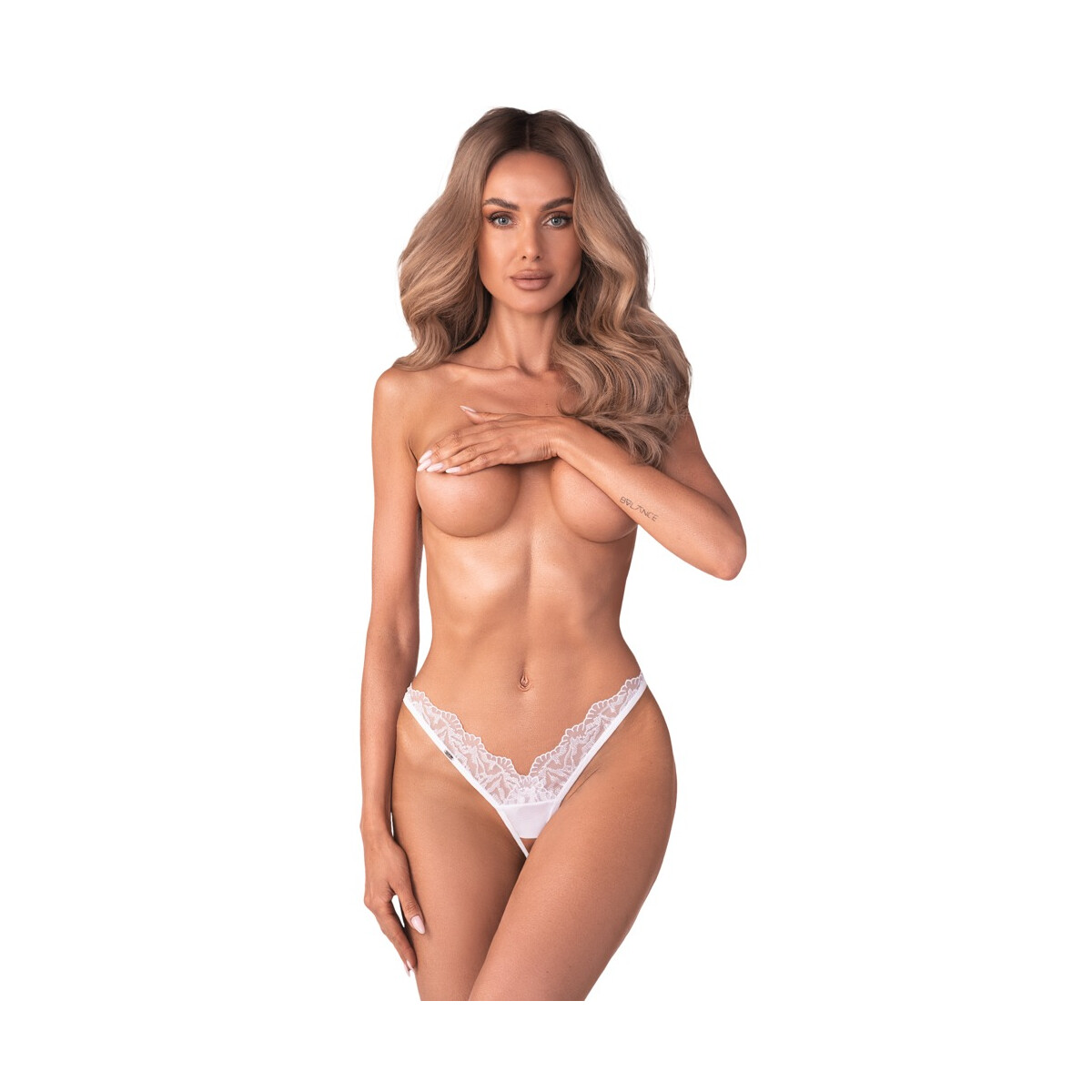 Weiß  String ouvert Arrowel von Obsessive